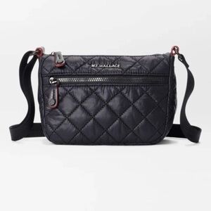 NEW MZ Wallace Mini Metro Roxy Black Quilted Crossbody Bag